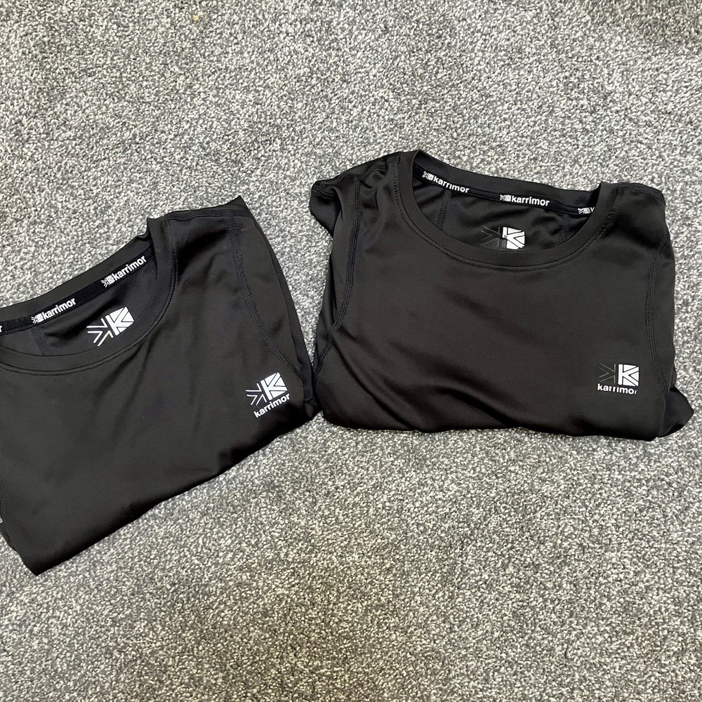 Karrimor Run Womens Lot Of 2 Black Active T-Shirts Sz US 4/UK 8 Small Reflective
